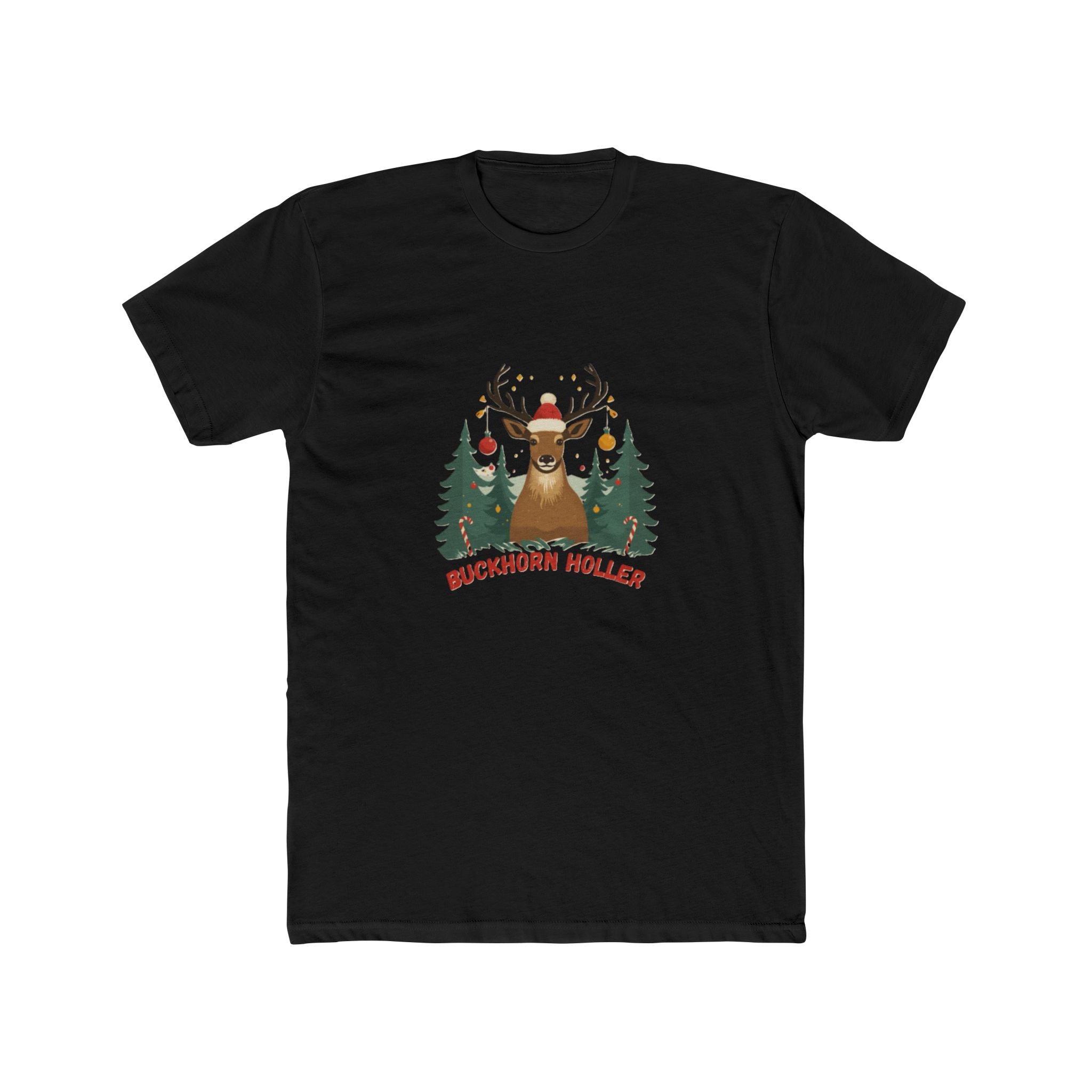 Buckhorn Holler Deer — Christmas Forest Graphic T-Shirt