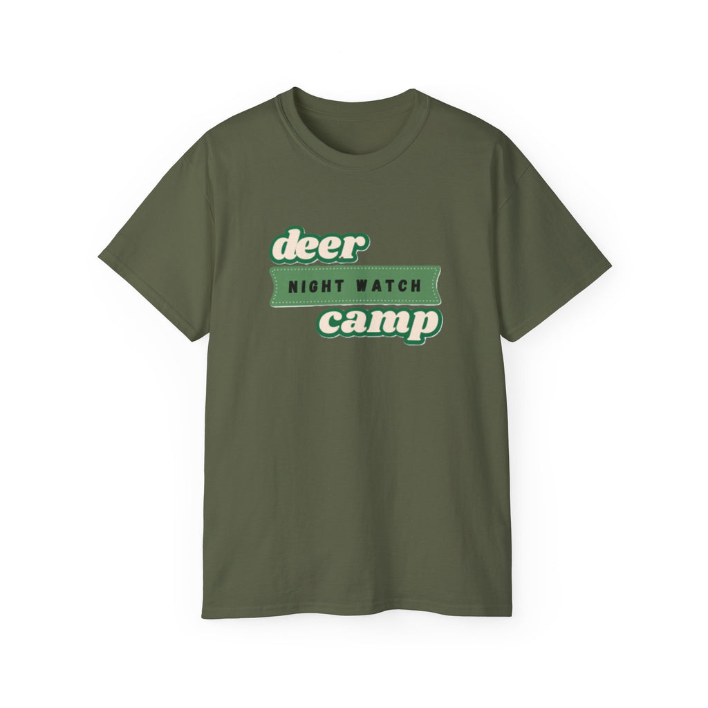 Deer Camp Night Watch T-Shirt - Comfy Cotton