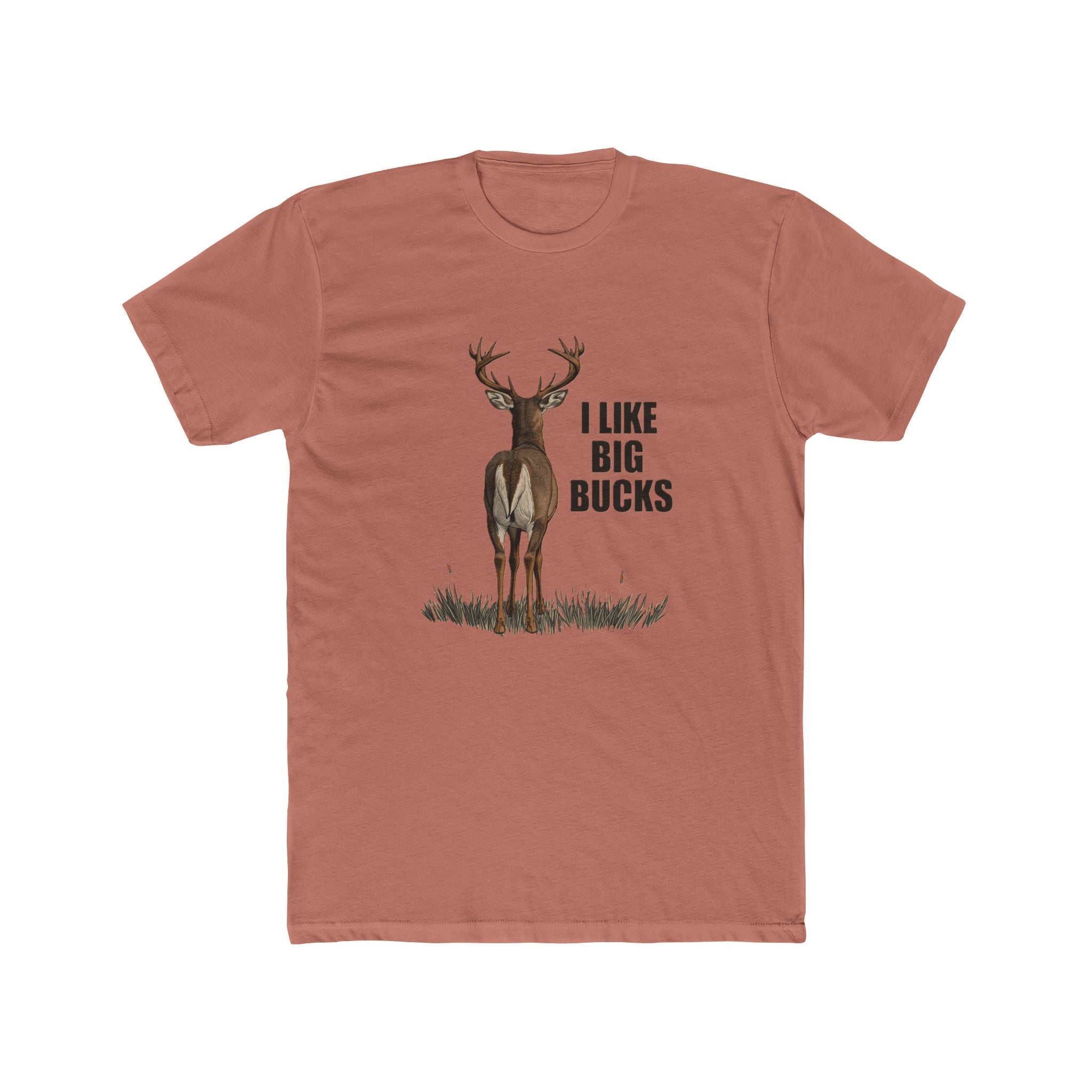 Men's Deer Graphic Tee - 'I Like Big Bucks'