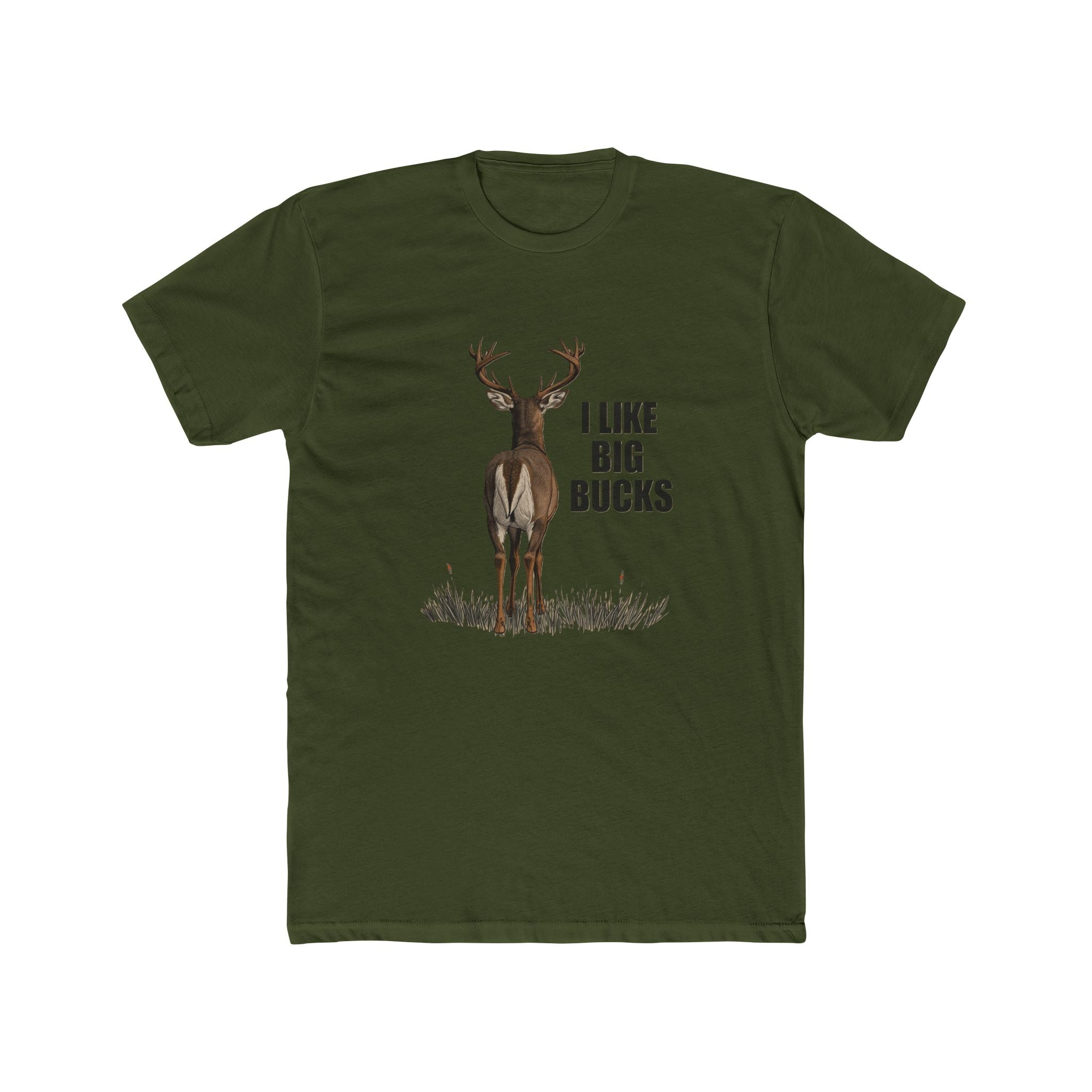 Men's Deer Graphic Tee - 'I Like Big Bucks'