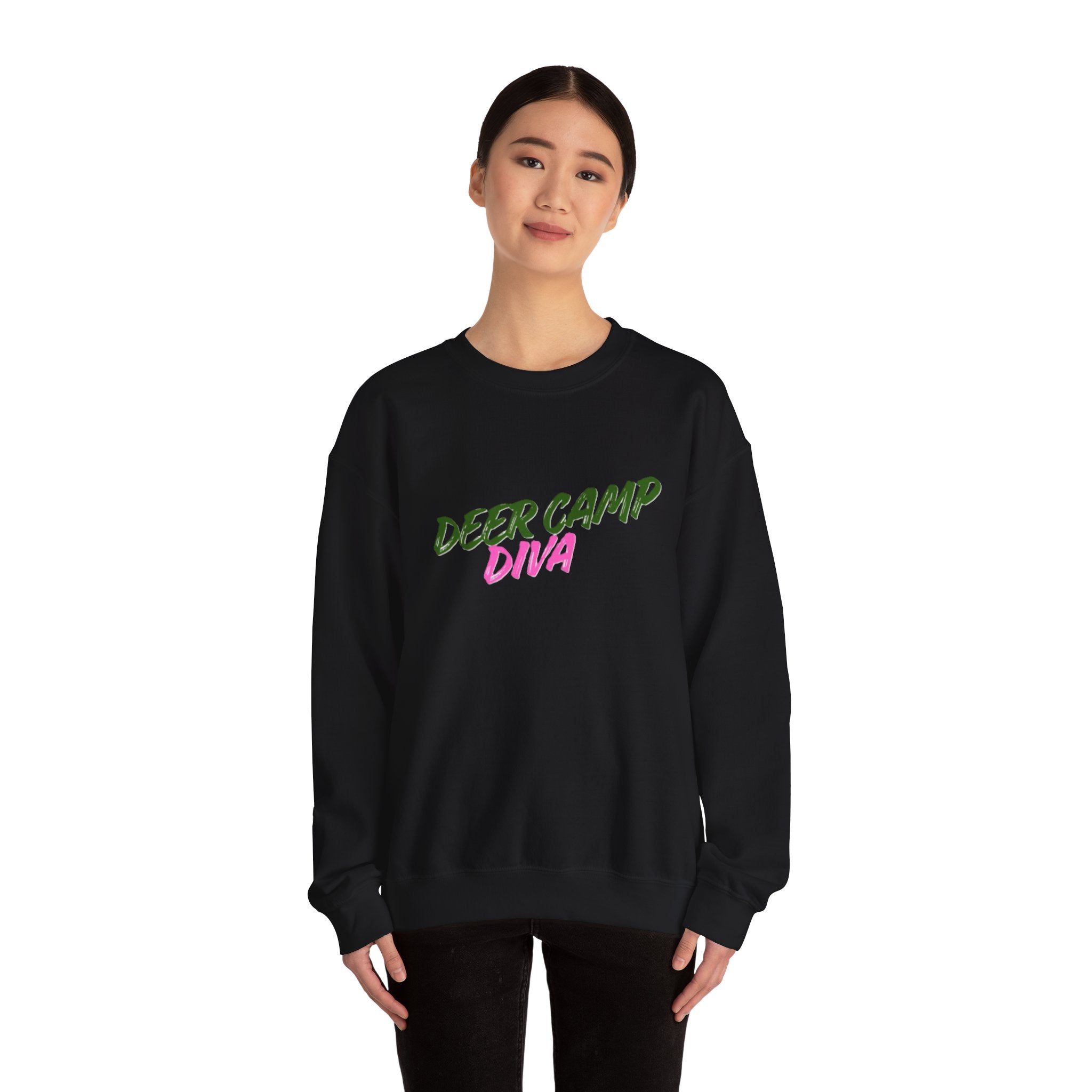 Lady's Sweatshirt — "Deer Camp Diva"