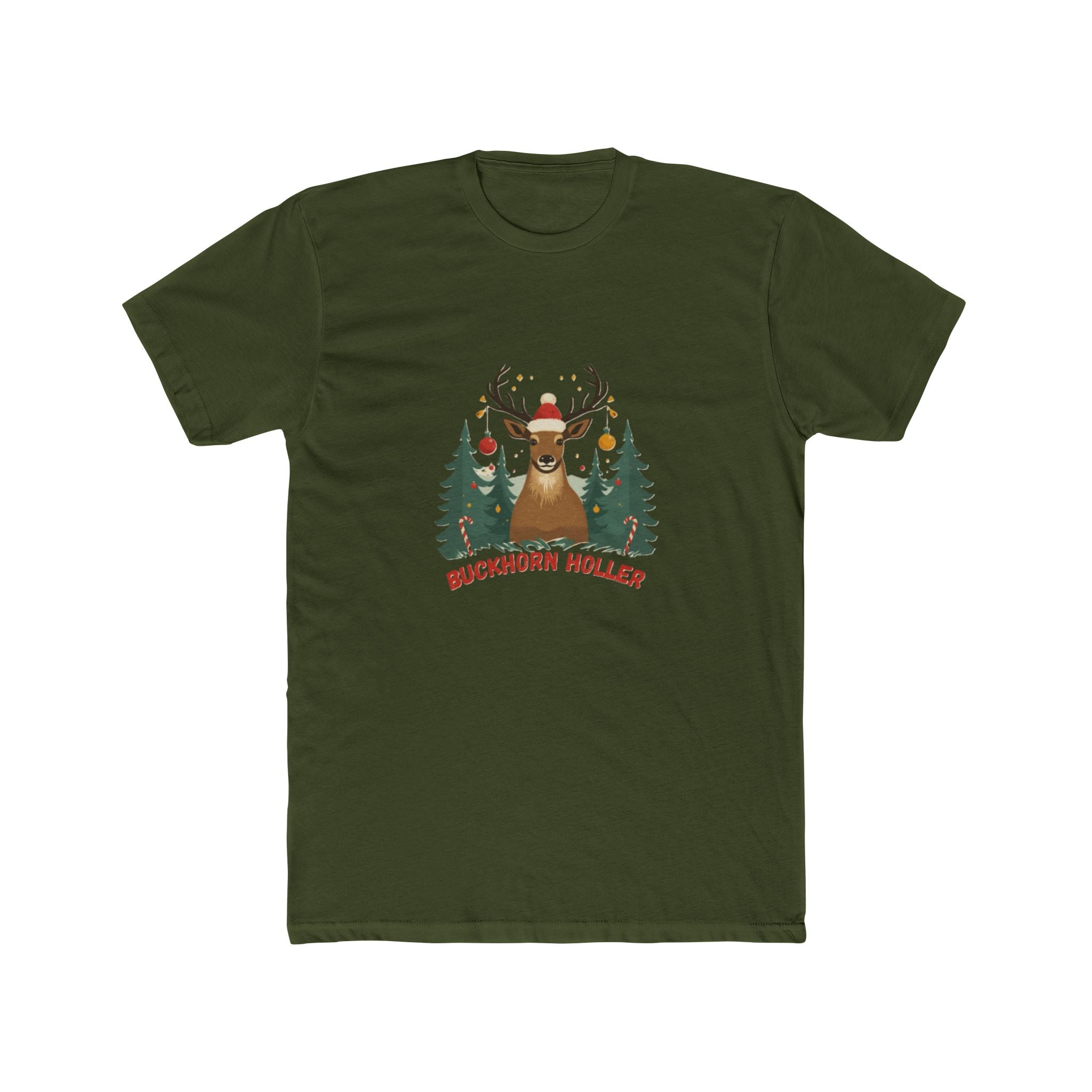 Buckhorn Holler Deer — Christmas Forest Graphic T-Shirt