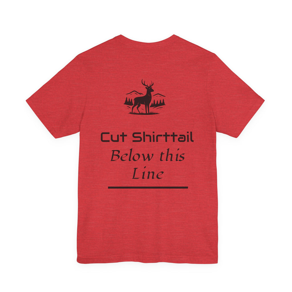 Buckhorn Holler Red Cut Shirttail Tee — Funny Deer Hunting Shirt