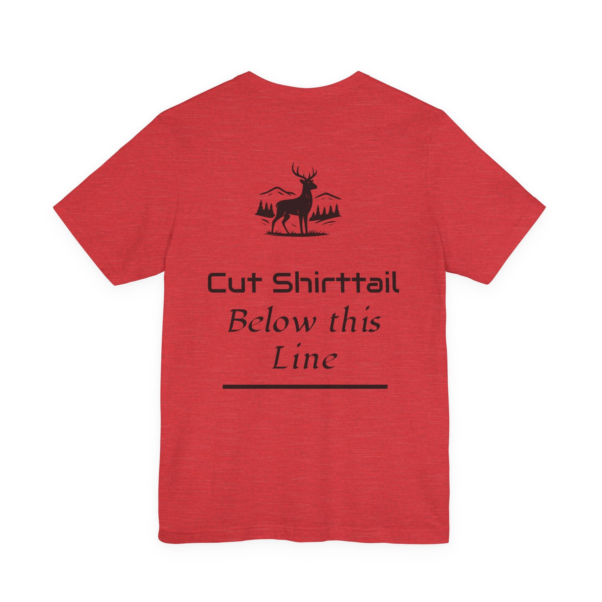 Buckhorn Holler Red Cut Shirttail Tee — Funny Deer Hunting Shirt
