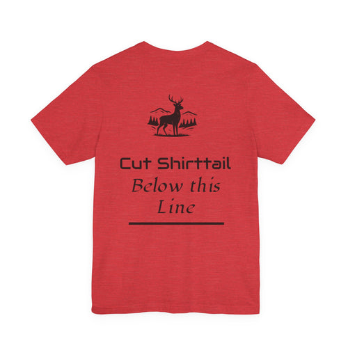 Buckhorn Holler Red Cut Shirttail Tee — Funny Deer Hunting Shirt
