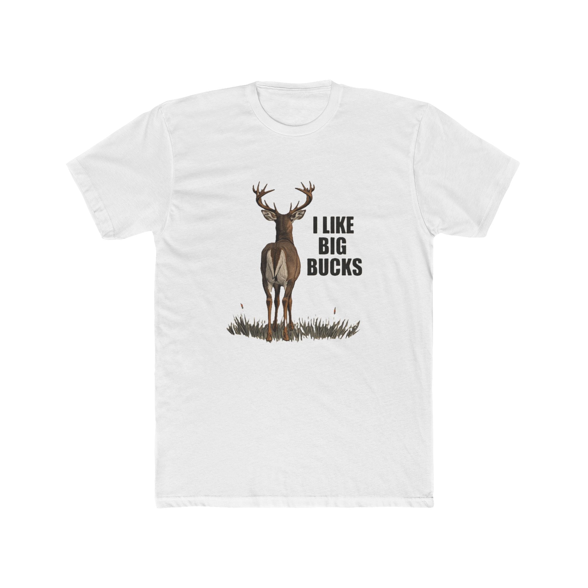 Men's Deer Graphic Tee - 'I Like Big Bucks'