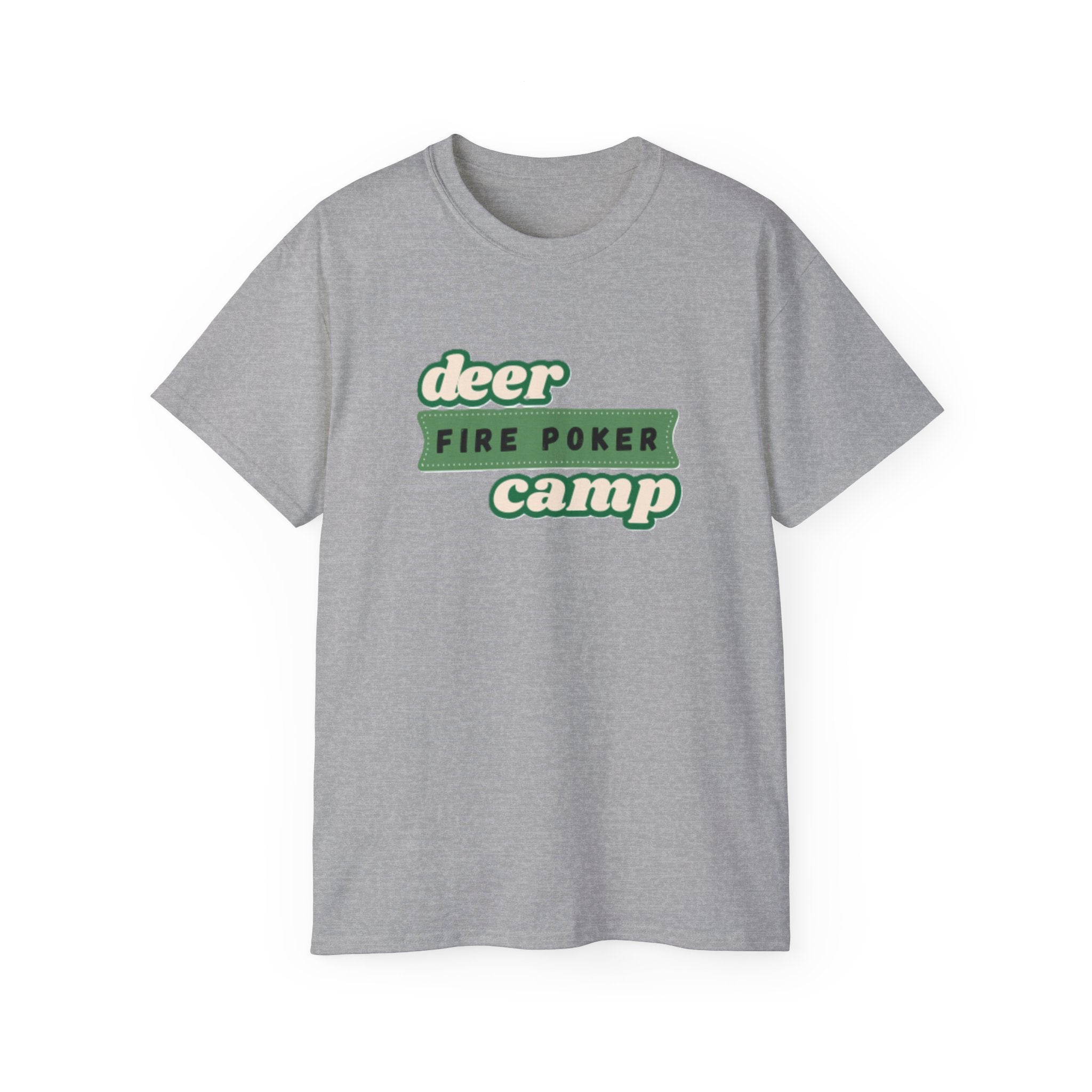 Deer Camp Fire Poker T-Shirt - Comfy Cotton