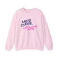 Lady's Sweatshirt — "I Need Coffee, With a Porch Swing" Cozy Graphic Pullover