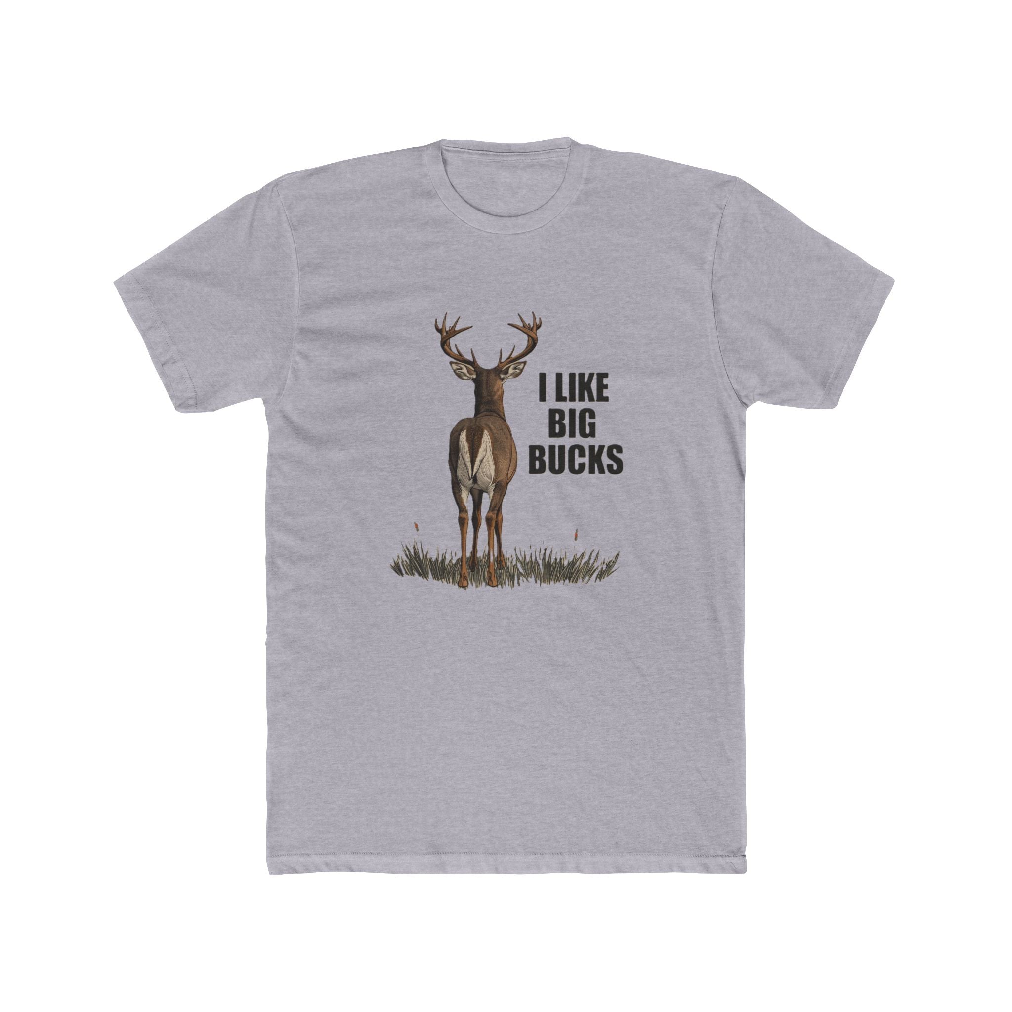 Men's Deer Graphic Tee - 'I Like Big Bucks'