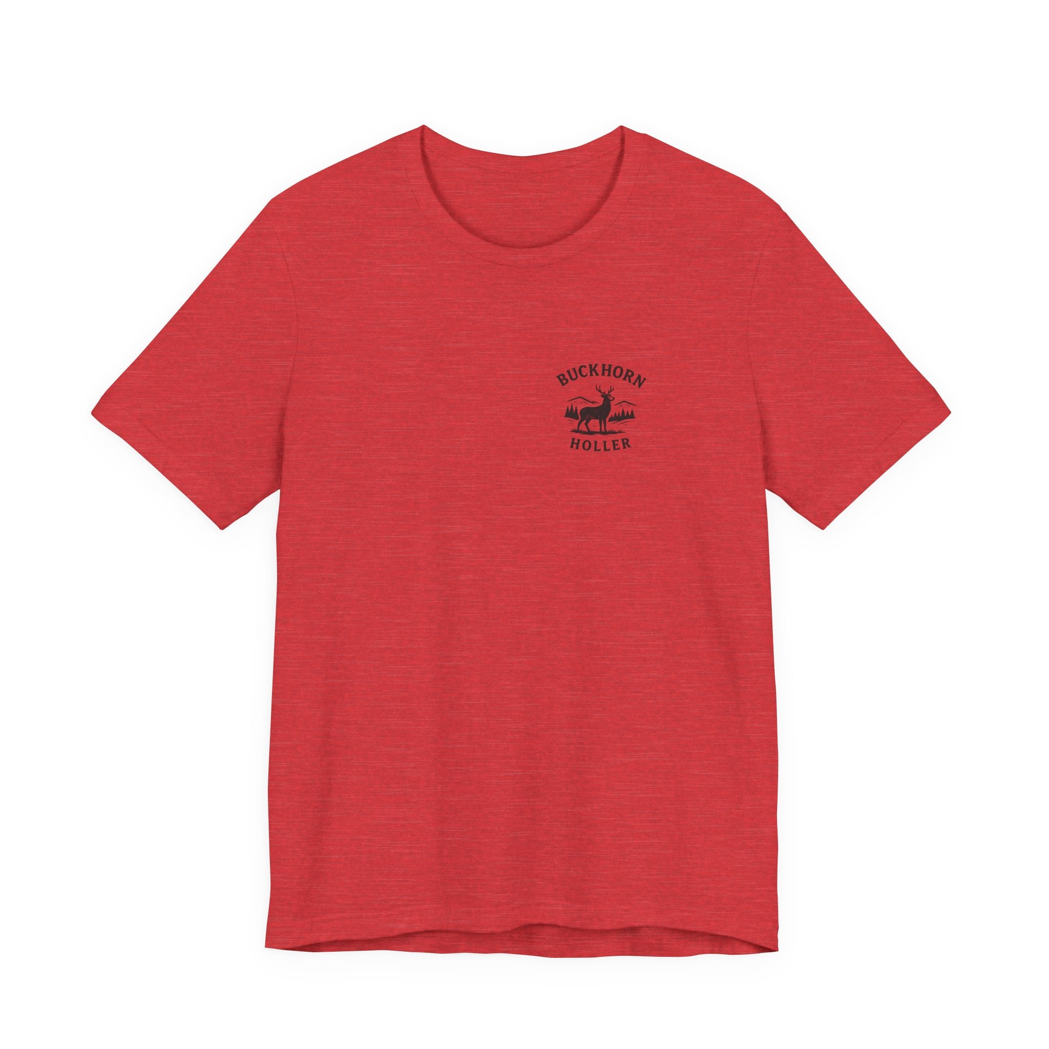 Buckhorn Holler Red Cut Shirttail Tee — Funny Deer Hunting Shirt